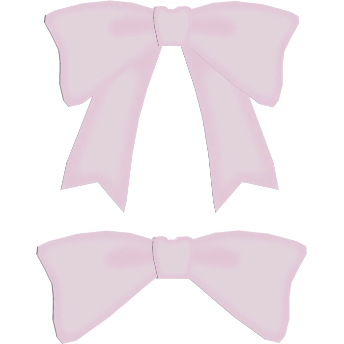 pink kawaii neko maid bow chairclips