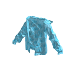 Y2K LOVE HEART BABY BLUE JACKET