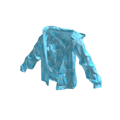Y2K LOVE HEART BABY BLUE JACKET