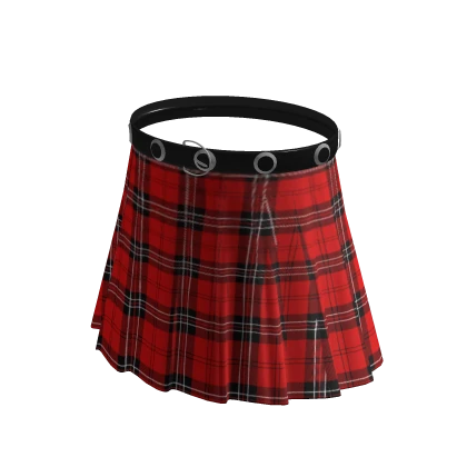 Red plaid skirt roblox hot sale
