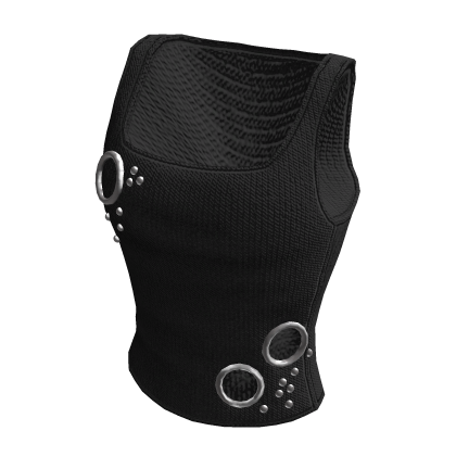 Black Eyelet Top