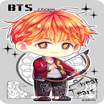 Chibi J Hope from Blood, Sweat and Tears Roblox decal