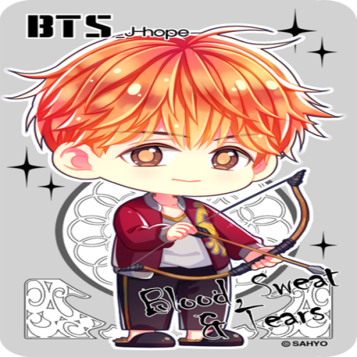Chibi J Hope from Blood, Sweat and Tears Roblox decal