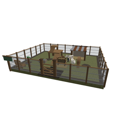 Animated Goat Farm Pen - Working Goat NPC
