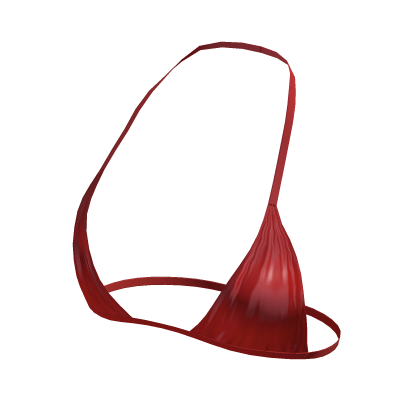 Y2K Tied String Bikini Top in Ruby Red thumbnail