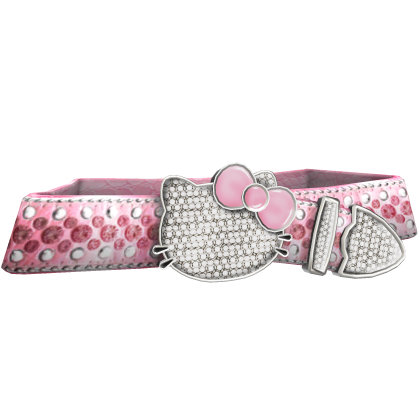 Y2K Studded Kitty Rhinestone Diamond Belt [Pink] Roblox item