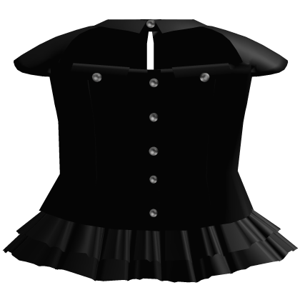 gothic collared black button down dress Roblox catalog item