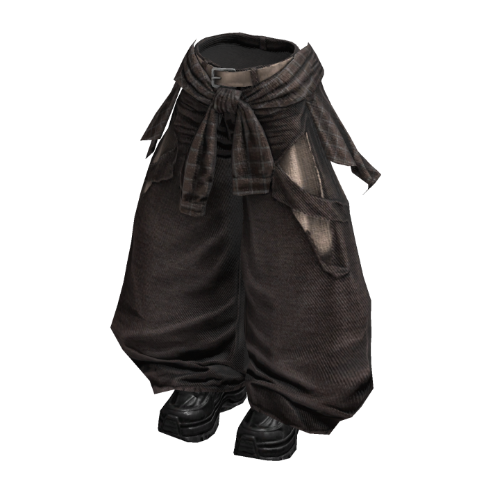 Y2K Ripped Layered Denim Tears Cloth (Brown Beige)