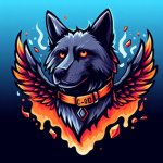 Fire the wolf pup /pet