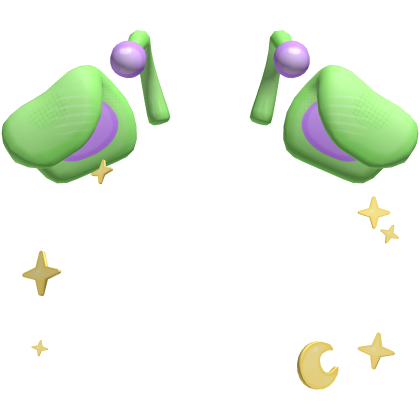 Cute Galactic Alien Dog Antennas in Green