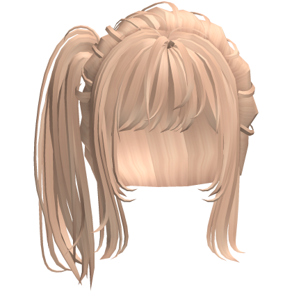 Cute Curly Pigtail Hair - Blonde Roblox item