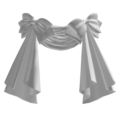 Front Draped Curtain Bustle in White
