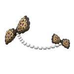 ♡ Kawaii gyaru leopard bow w pearls ♡