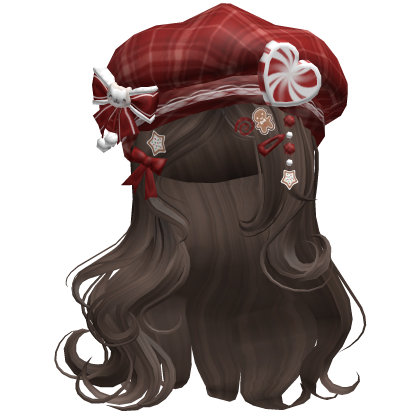♡ Christmas Swirls w/ Beret (Brown)