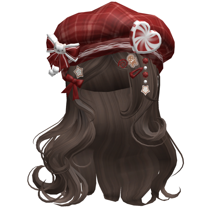 ♡ Christmas Swirls w/ Beret (Brown)
