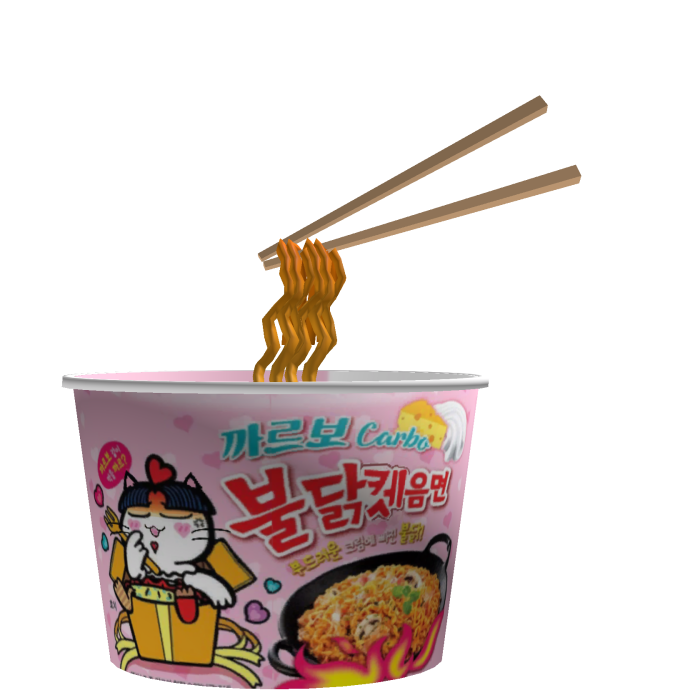 Korean Pink Buldak Ramen Noodles