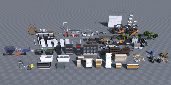 Realistic Grocery Props Pack preview 1