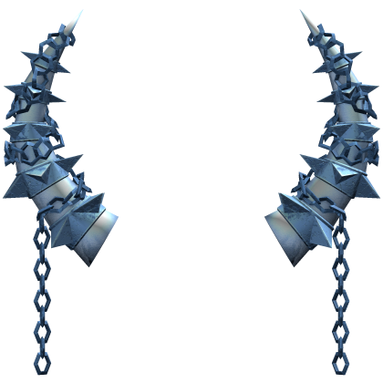 Chained Spiked Horns in Light Blue Roblox item