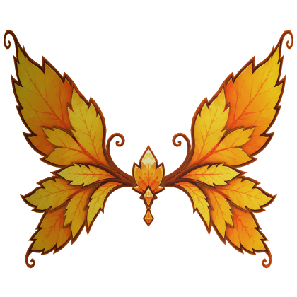 Enchanted Fairy Crystal Leaf Wings (Orange) Roblox item