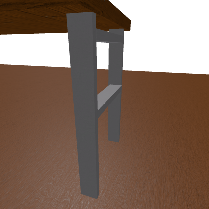 Wooden floor and desk