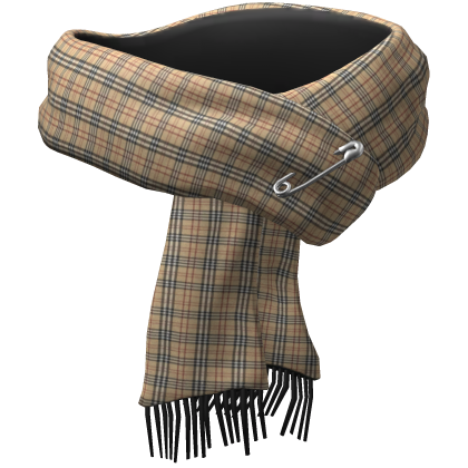 Brown Plaid Winter Scarf