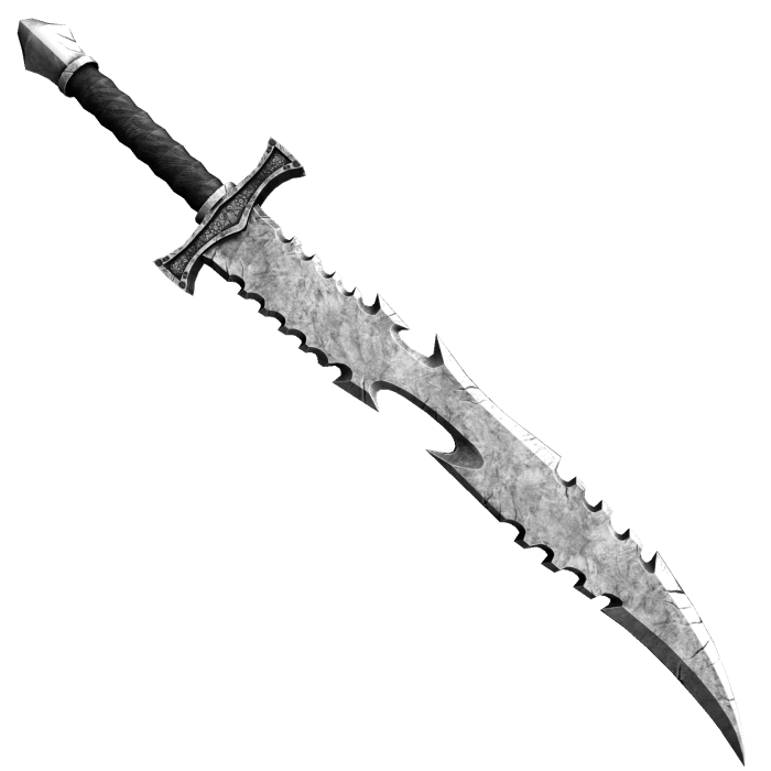 Silver Medieval Knight Sword (Left)