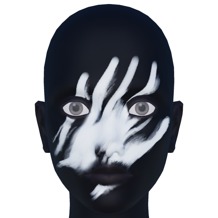 White Warrior Hand Print