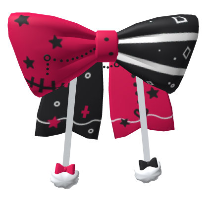 Two Color Striped Bow Roblox item