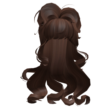 Royal Curly Updo w/ Bangs (Brown) Roblox item