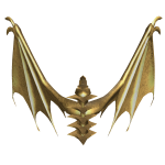 Golden Biomechanical Wings