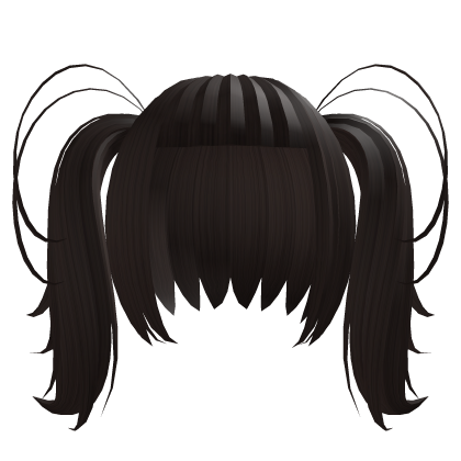 Cute anime magical fluffy hair in brown Roblox item