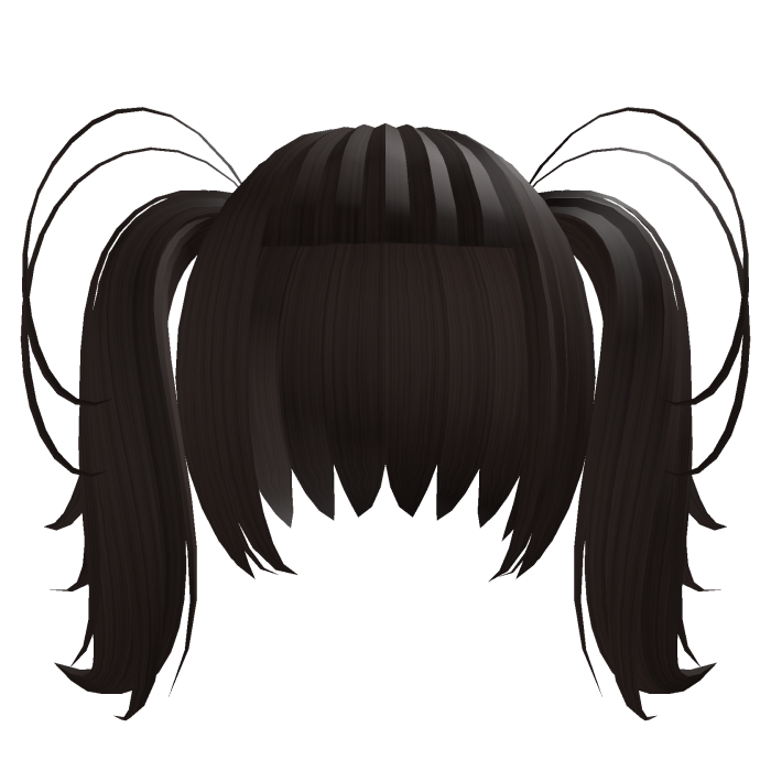 Cute anime magical fluffy hair in brown