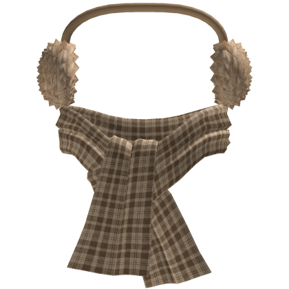 Earmuffs + Scarf Beige Fluffy Winter Christmas y2k Roblox item