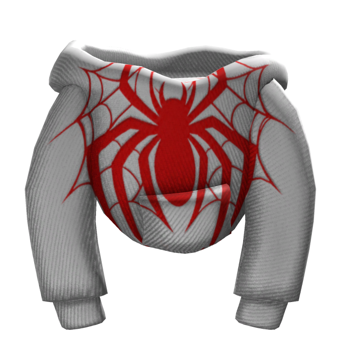 White Spiderman Male Hoodie
