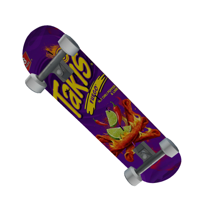 Takis Fuego Hot Chili Chips Skateboard