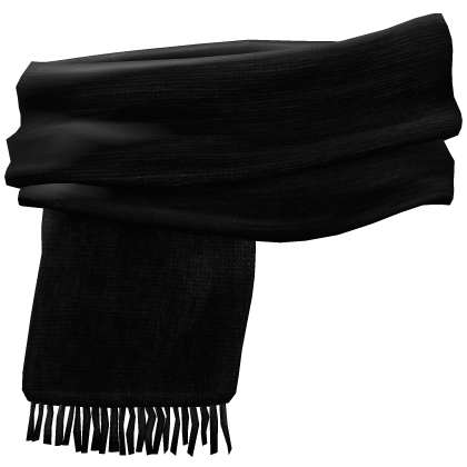 black oversized double wrapped scarf
