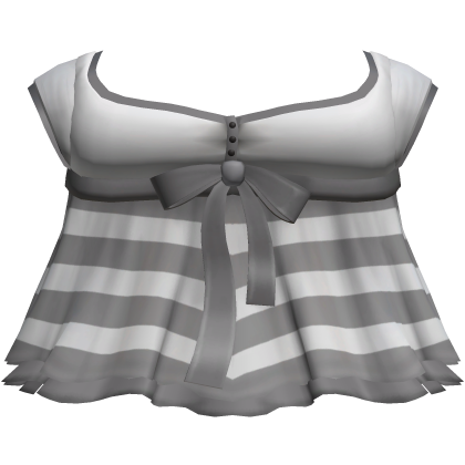 ♡: grey stripes delicate dainty babydoll top