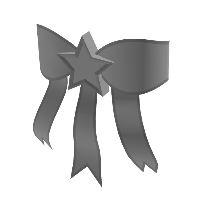 Grey SuperStar Bow for Korblox
