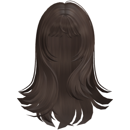 wavy hair brown w bangs Roblox item