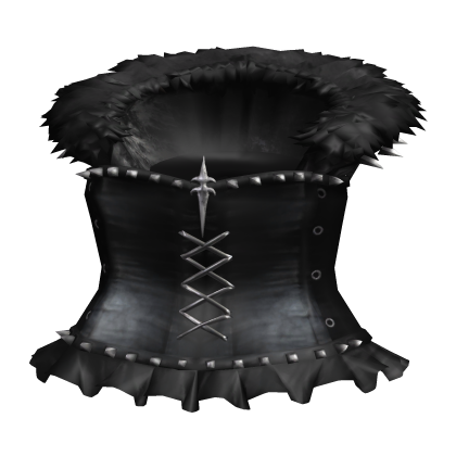 Goth Black Dress Whith Fur Hoodie