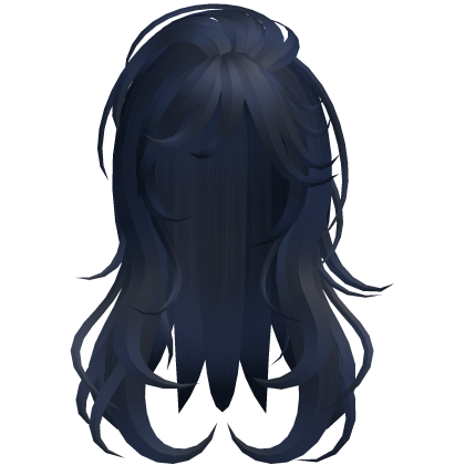 Soft Flowy Long Layered Hair (Blue)