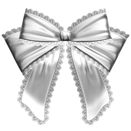 White Ruffled Hair Bow Roblox item