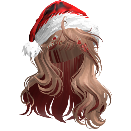 Lush Christmas Waves w/Santa Hat (Blonde&Red)