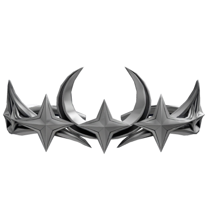 Silver Diamond Stars Sigil Crown Roblox item