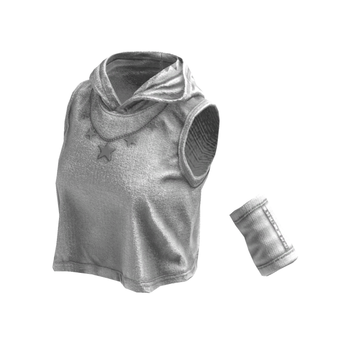 Sleeveless Stylish Hoodie (White)