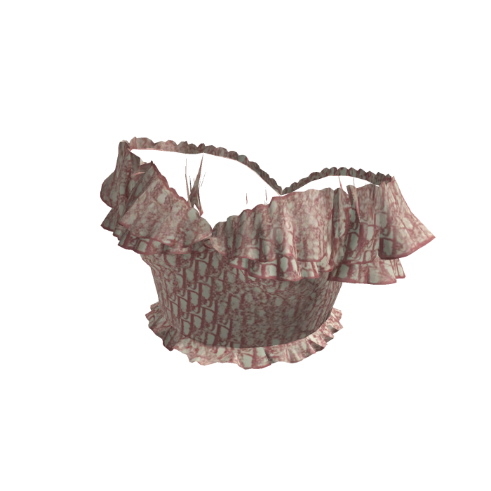 Blush Pink Ruffle Bow Crop Top
