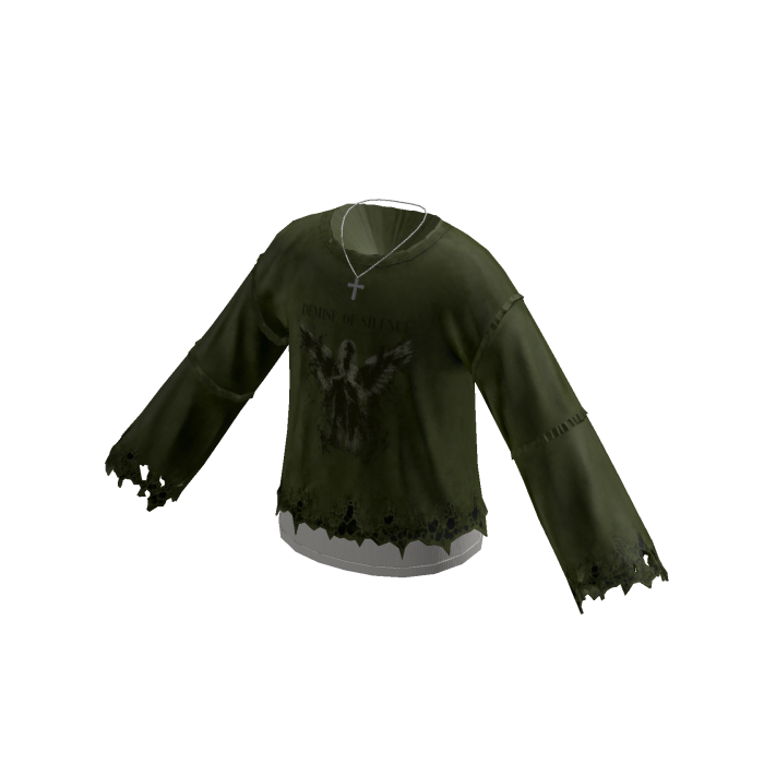 Fairy Grunge Angel Sweater w/ Chain (Green)