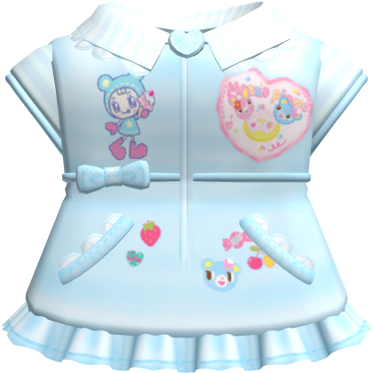 Adorable Kawaii Blue Mezzo Piano Popo Dress Roblox item