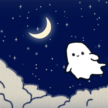 Halloween Cute Ghost Background
