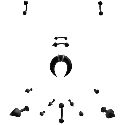 Extreme Punk Piercing Set (Black) thumbnail